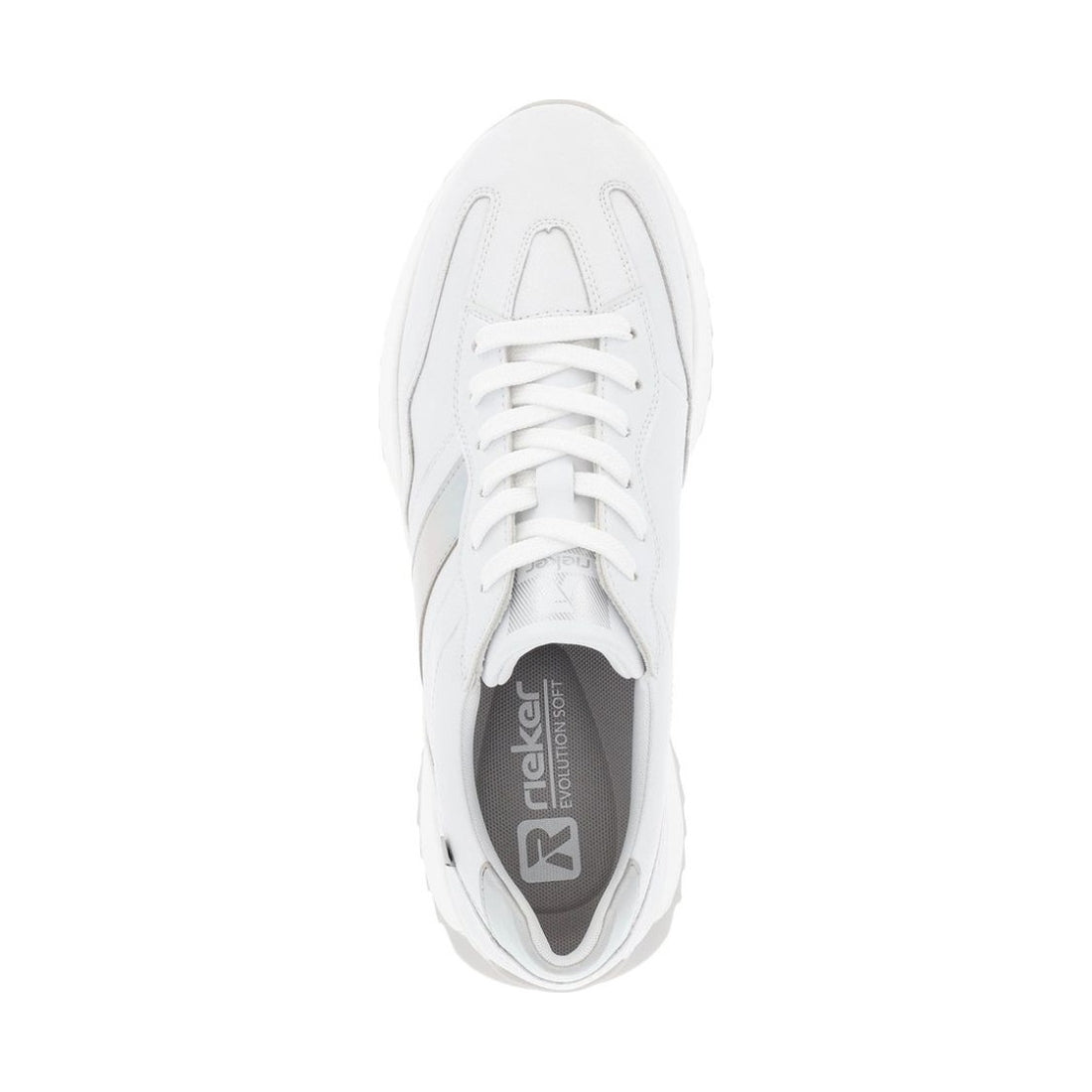 Rieker womens white leisure trainers | Vilbury London