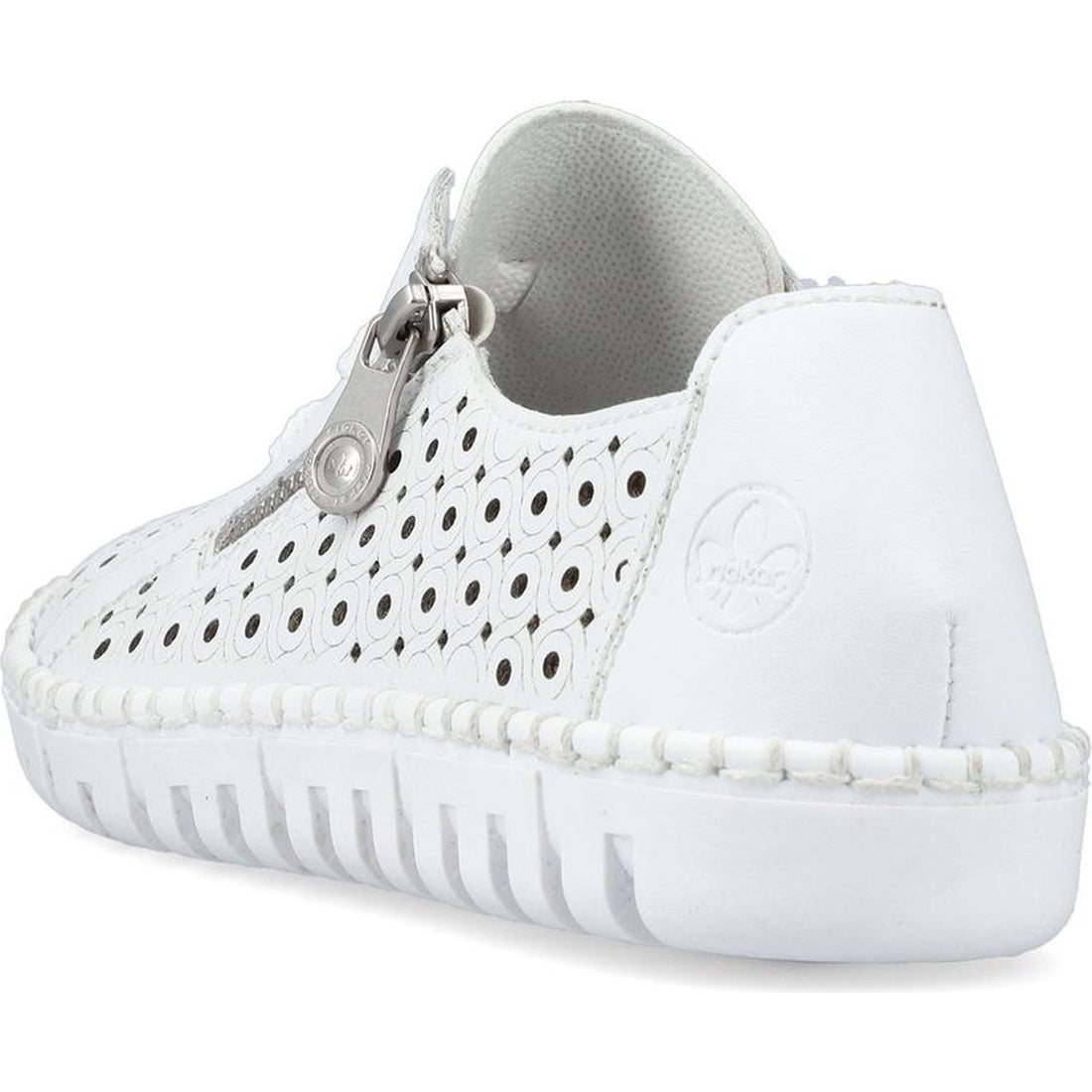 Rieker womens white leisure trainers | Vilbury London