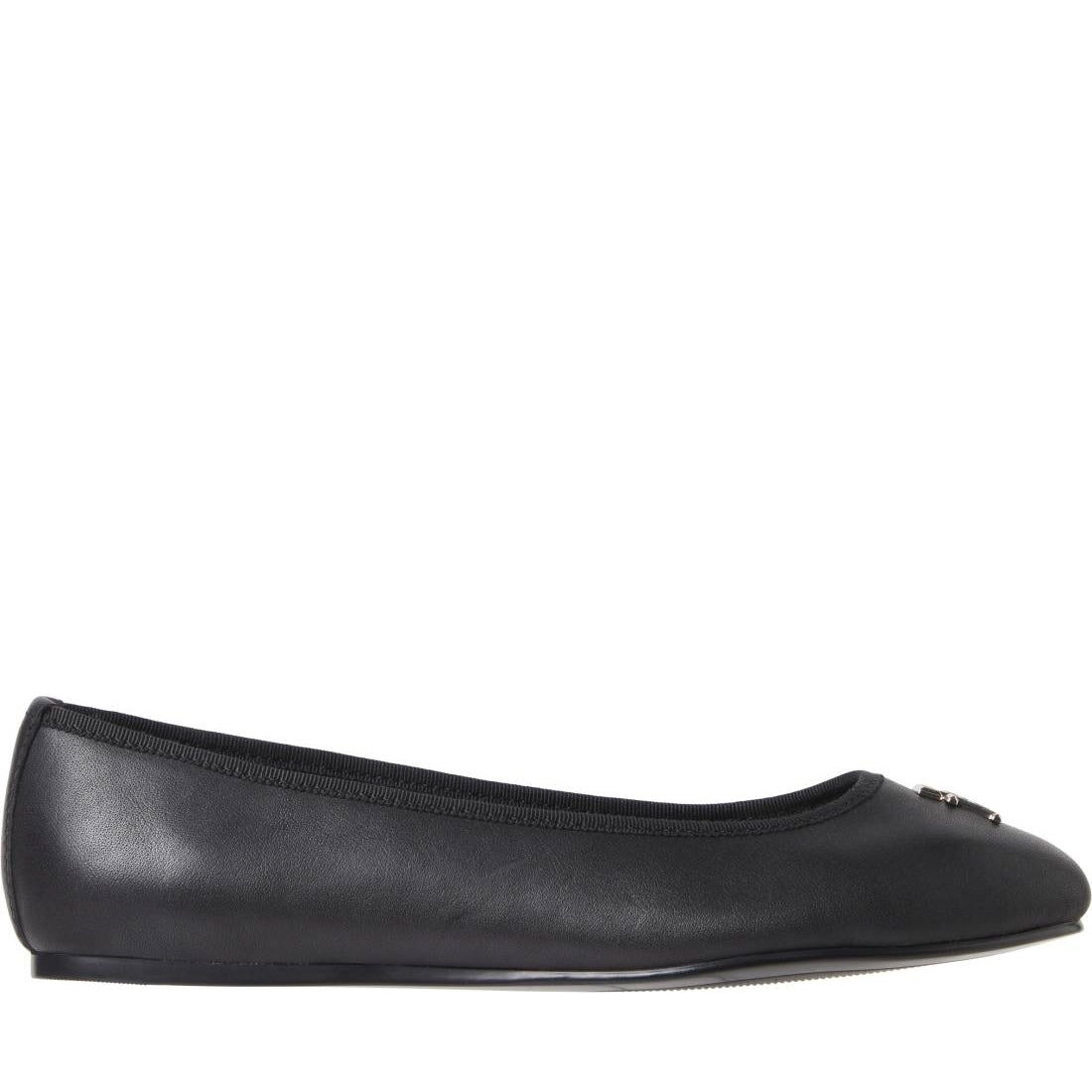 Tommy Hilfiger womens black casual closed ballerina | Vilbury London