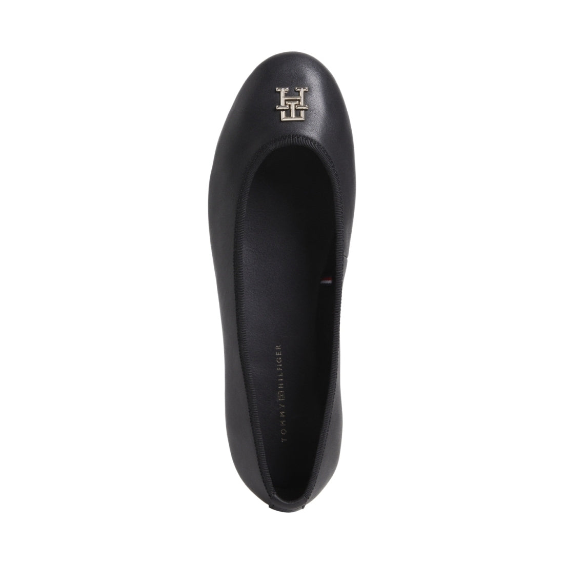 Tommy Hilfiger womens black casual closed ballerina | Vilbury London