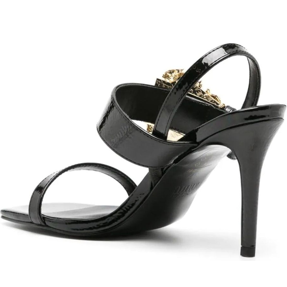 Versace Jeans Couture womens black fondo emily slippers | Vilbury London