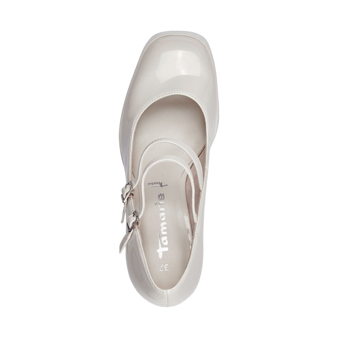 Tamaris womens ivory elegant closed pumps | Vilbury London