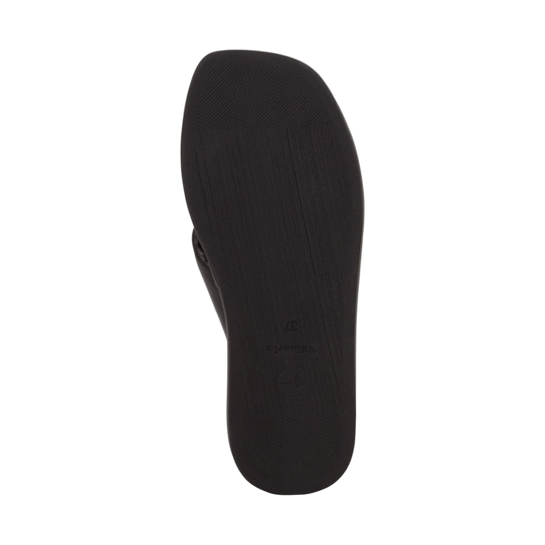 Tamaris womens black casual open slippers | Vilbury London