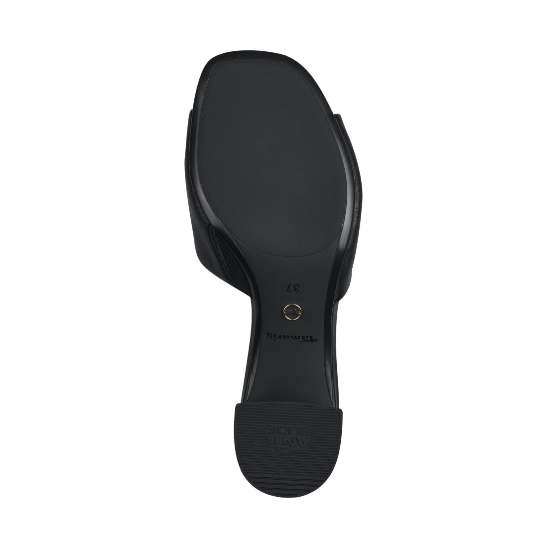 Tamaris womens black casual open mules | Vilbury London