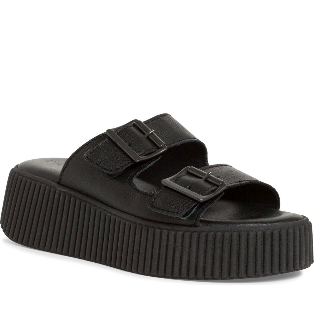Tamaris womens black casual open slippers | Vilbury London