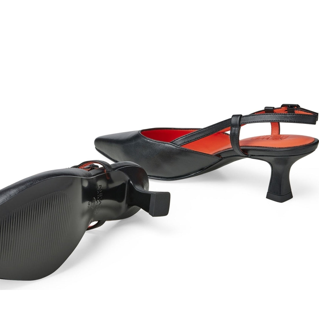 Tamaris womens black elegant part-open sandals | Vilbury London