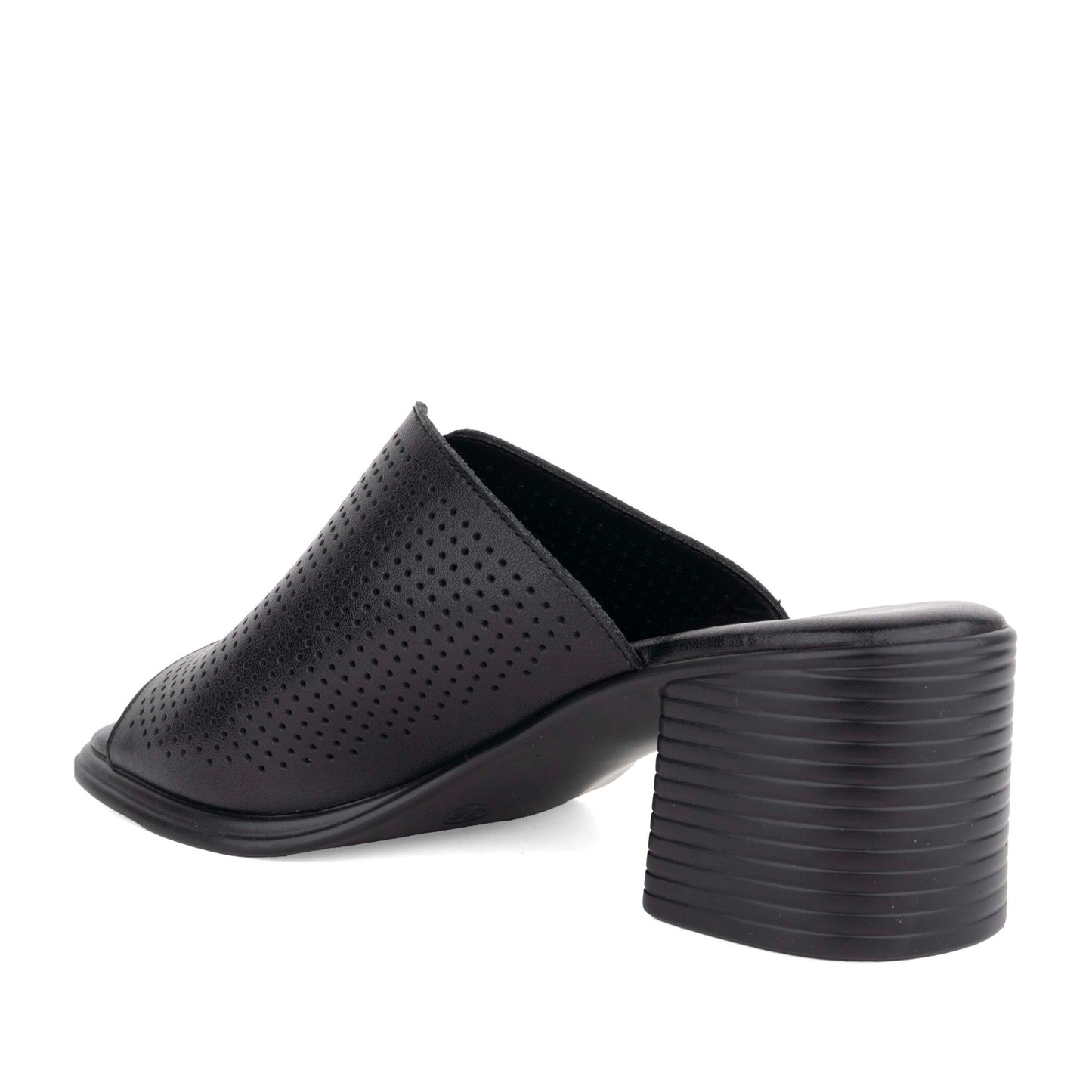 Women's Black Open-Toe Slippers