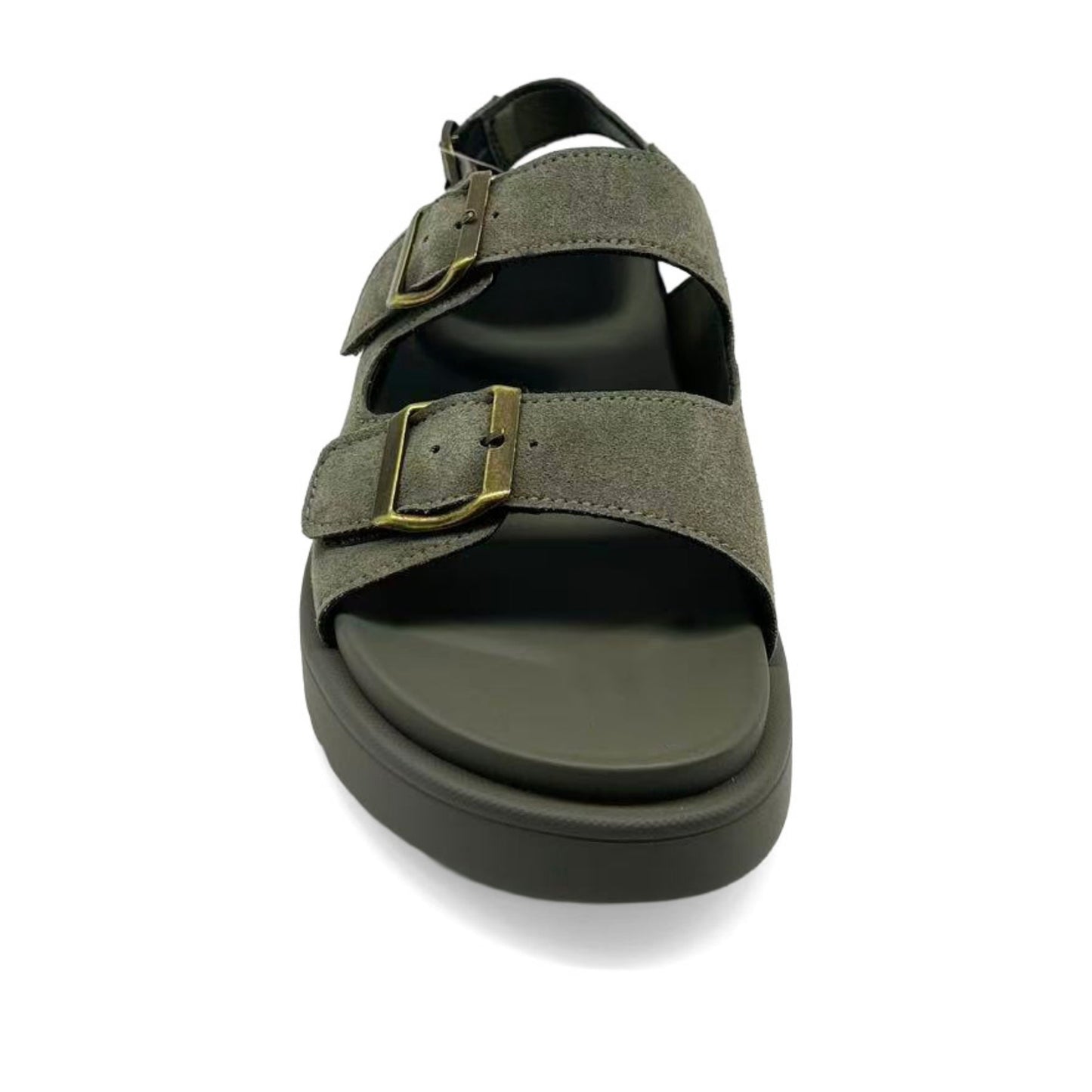 Women's Green Wedge Open-Toe Sandals
