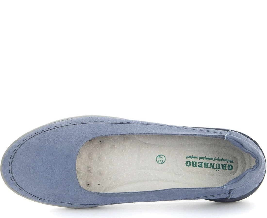 blue casual closed ballerinas