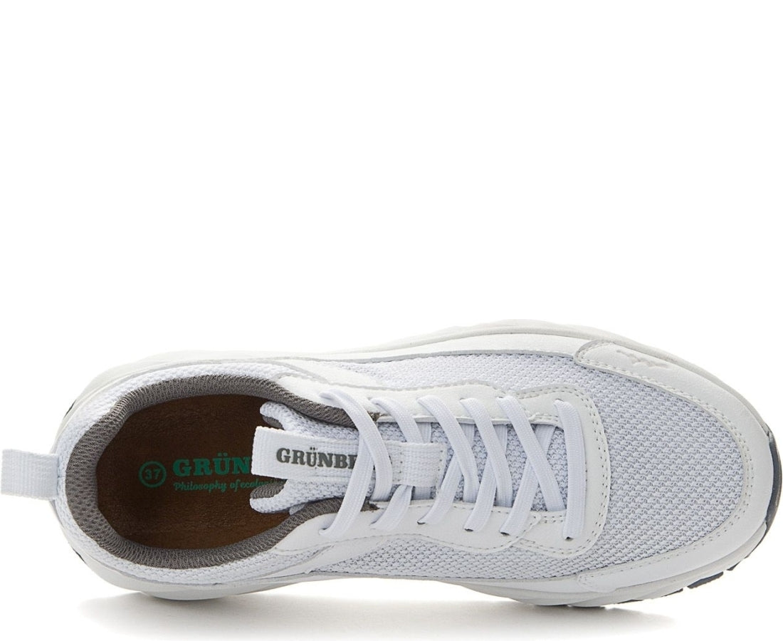 white casual closed sneakers
