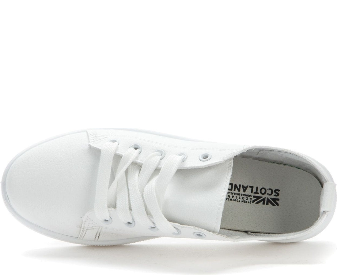 white casual closed sneakers