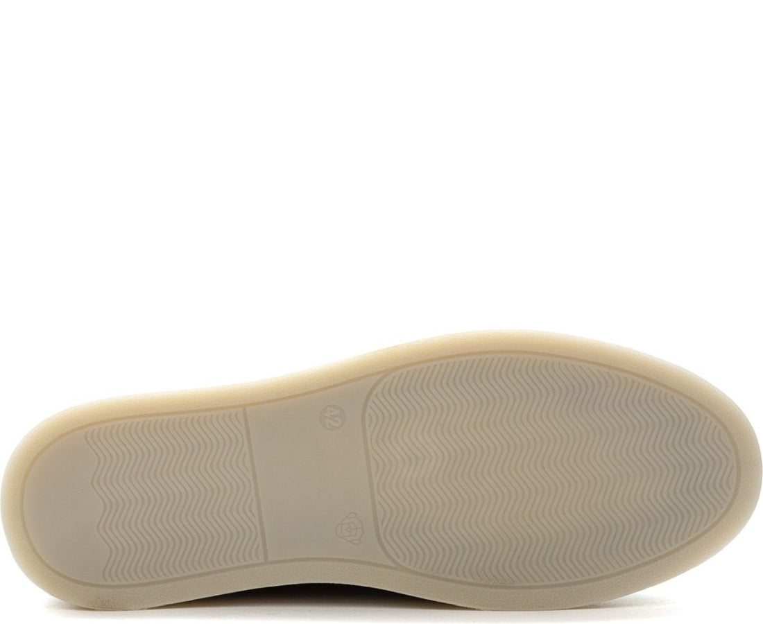 beige elegant closed loafers