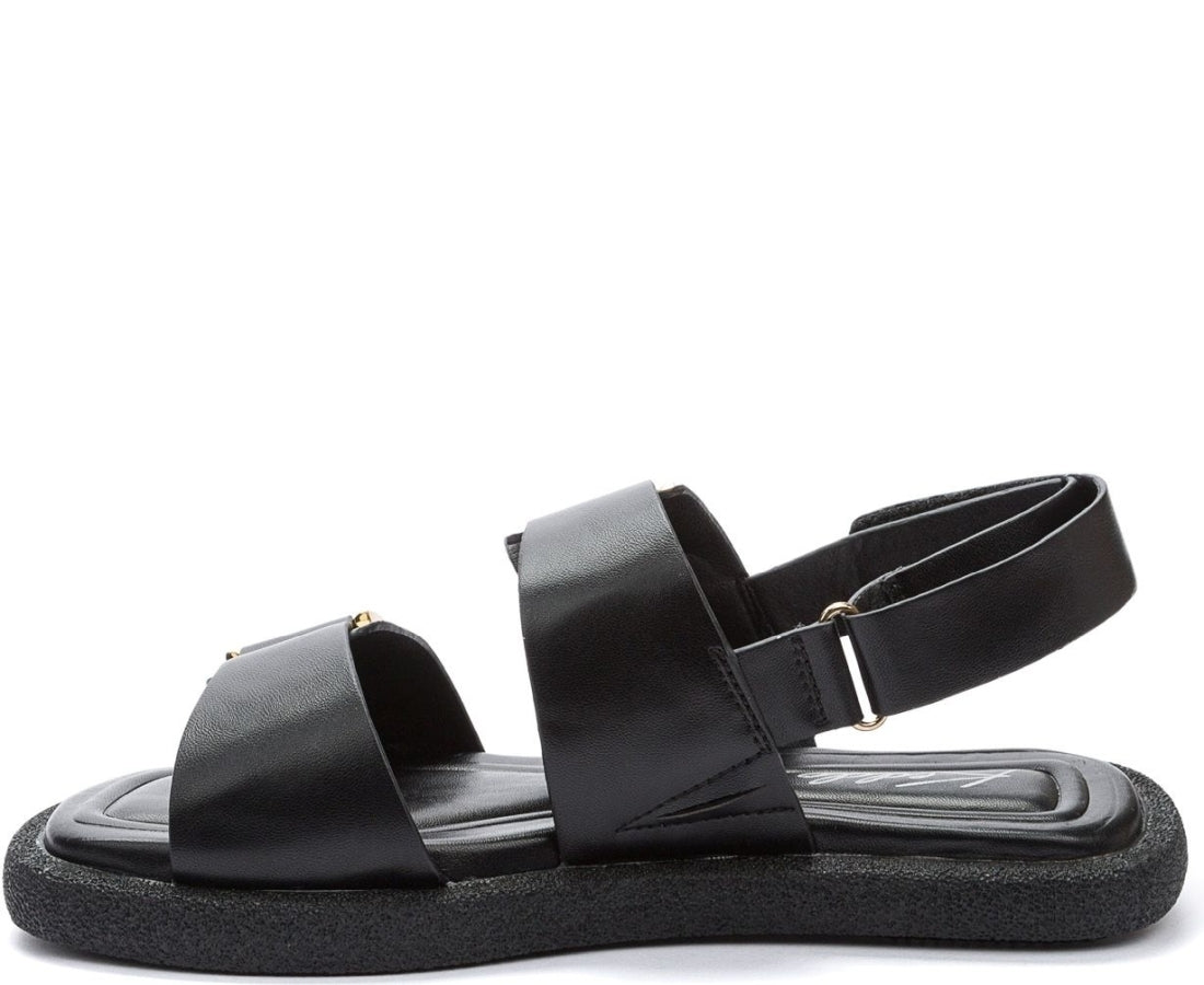 black casual open sandals