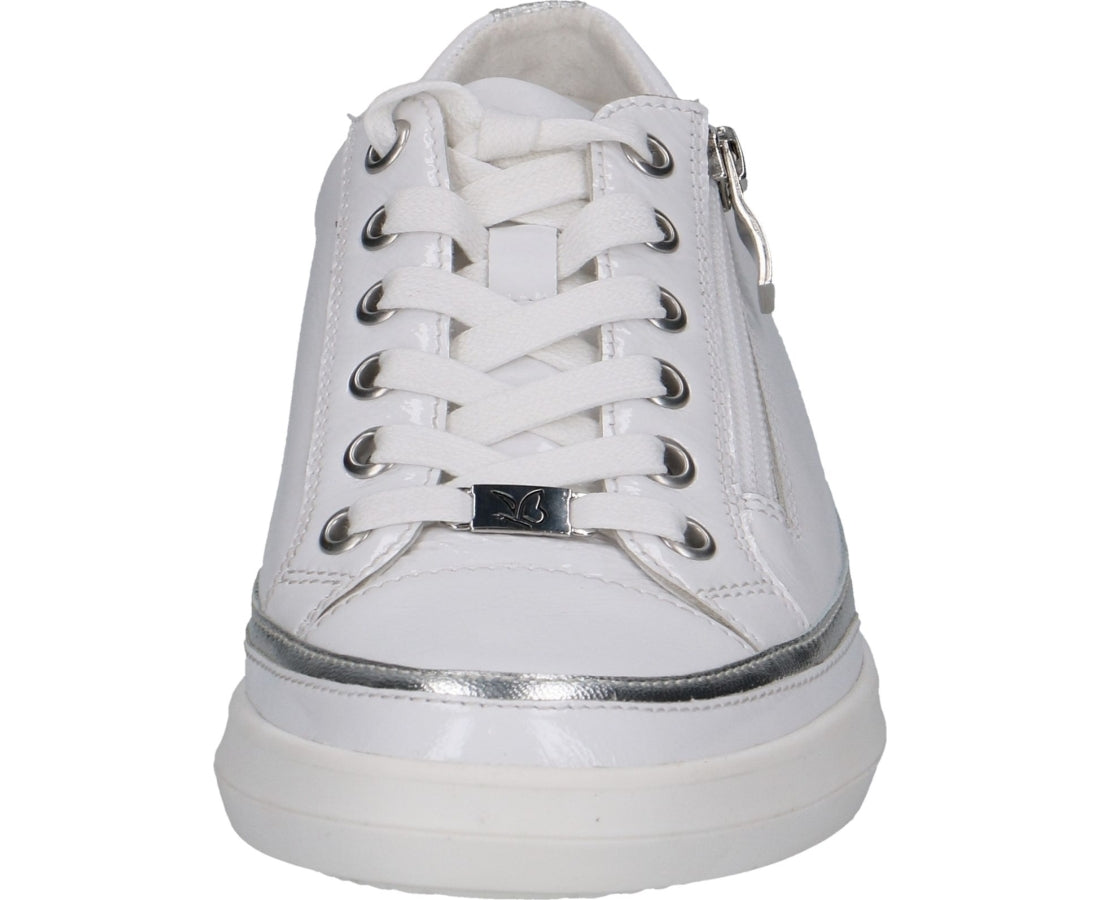 leisure trainers white silver