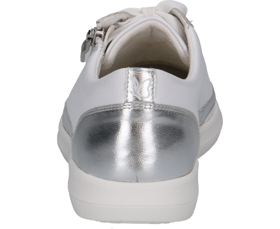 leisure trainers white silver