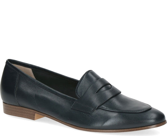 blue casual closed mocasins