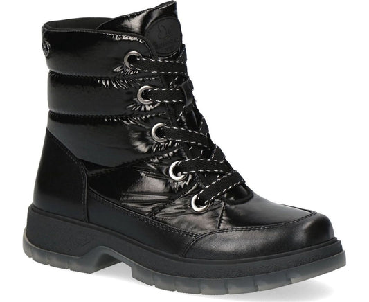 black casual closed booties