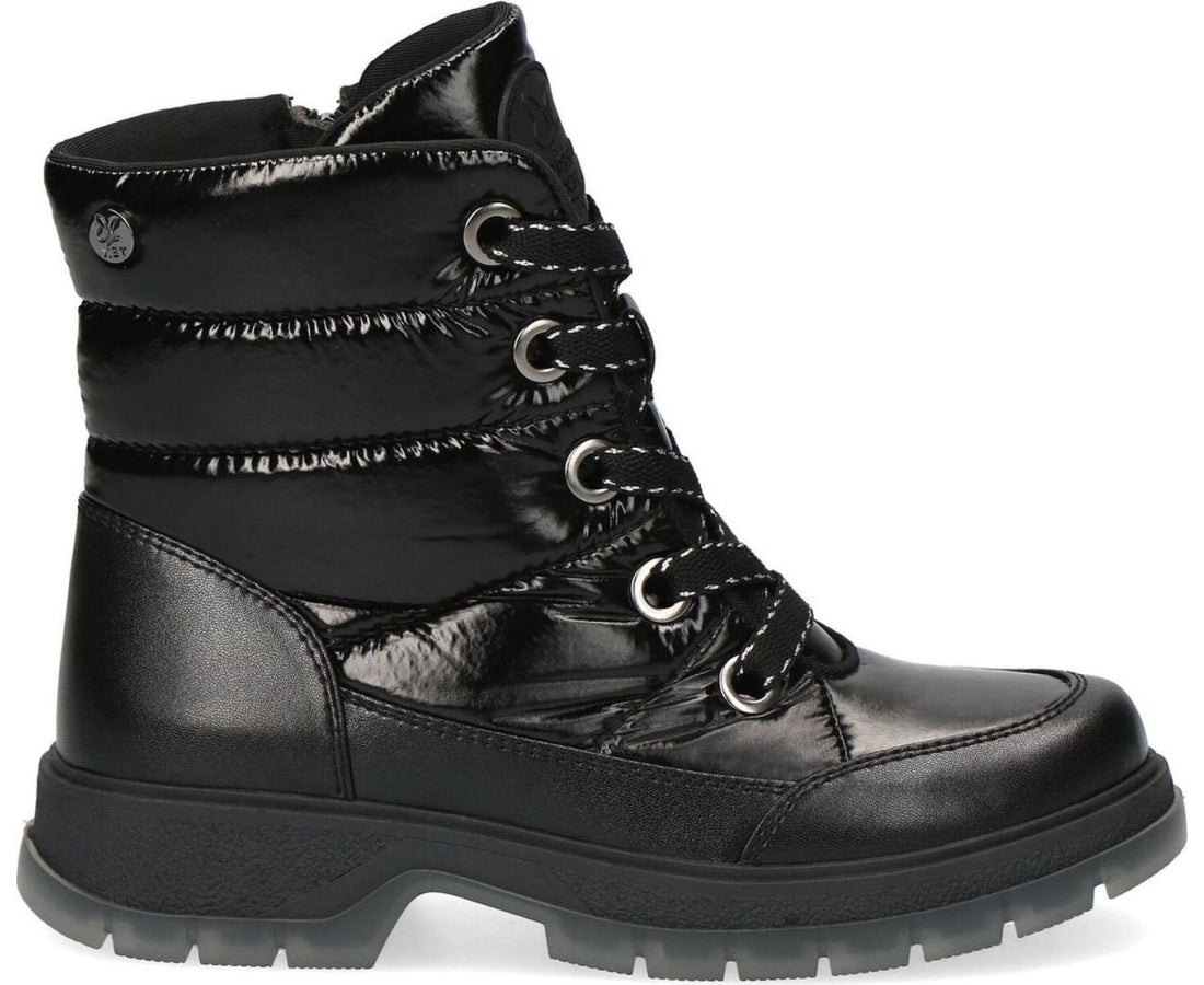 black casual closed booties