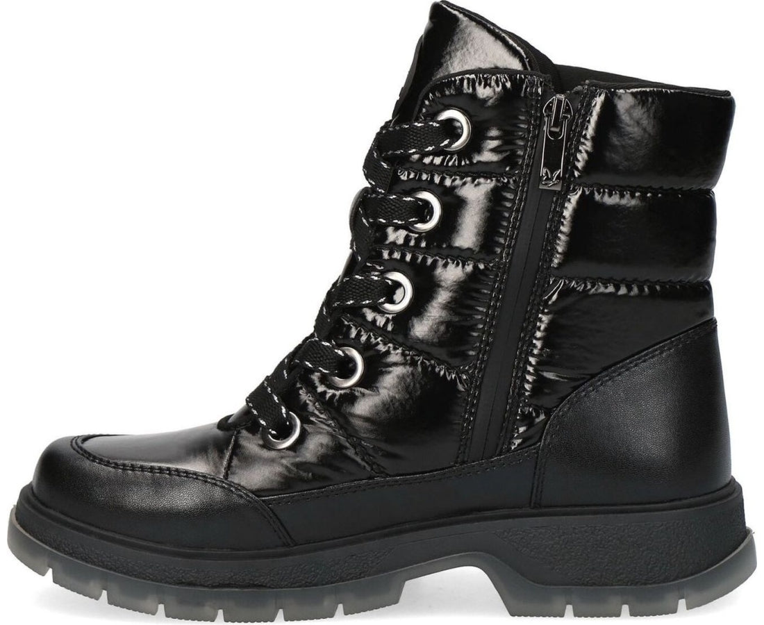 black casual closed booties