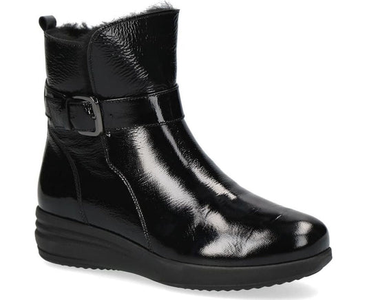 black casual closed booties