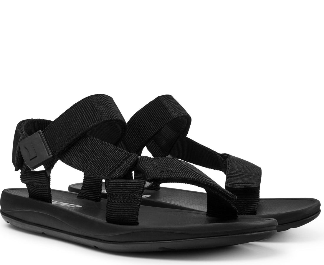 black casual open sandals