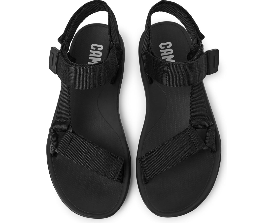 black casual open sandals