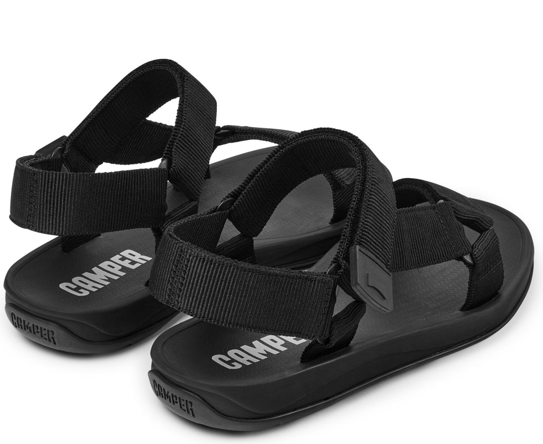 black casual open sandals