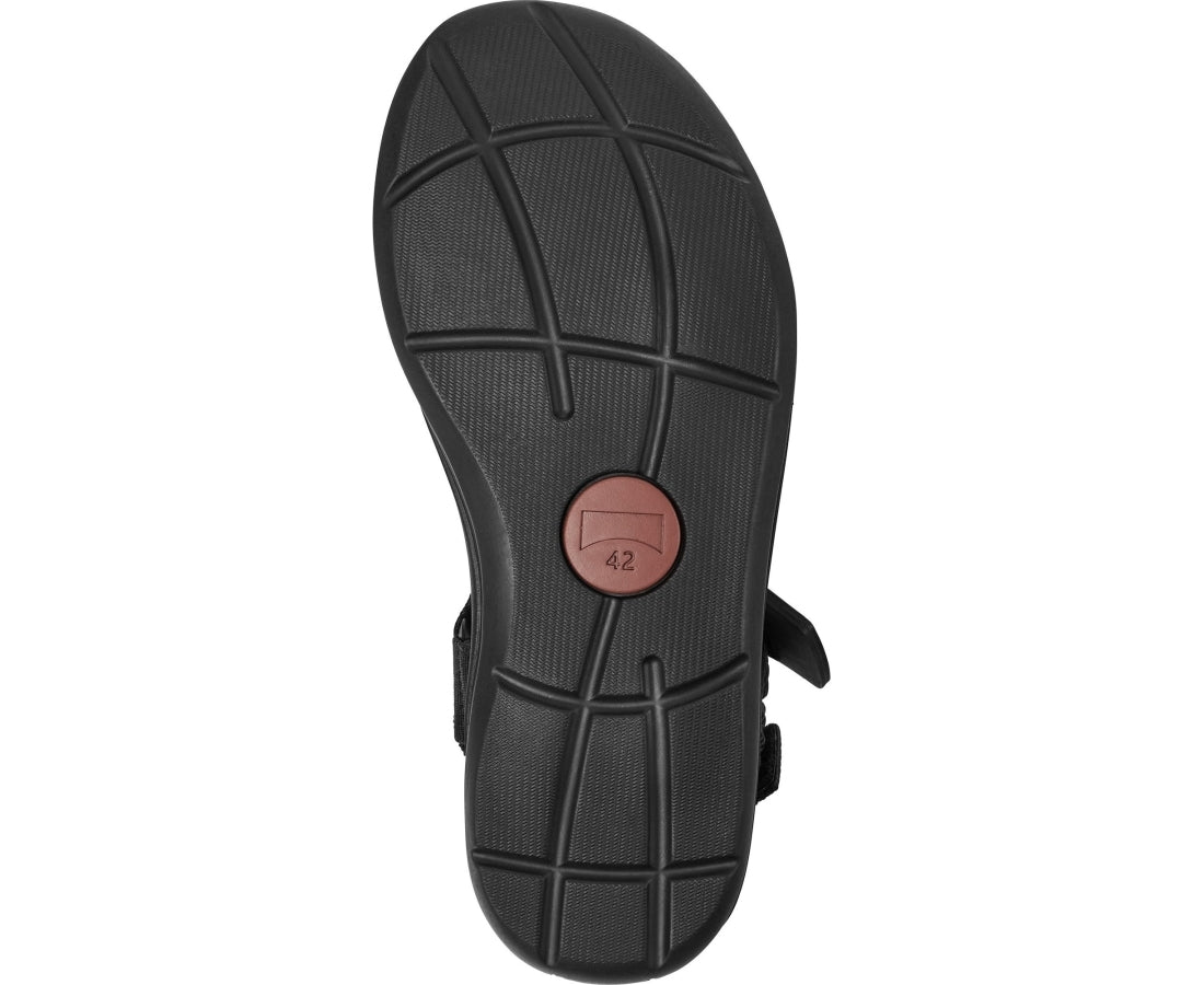 black casual open sandals