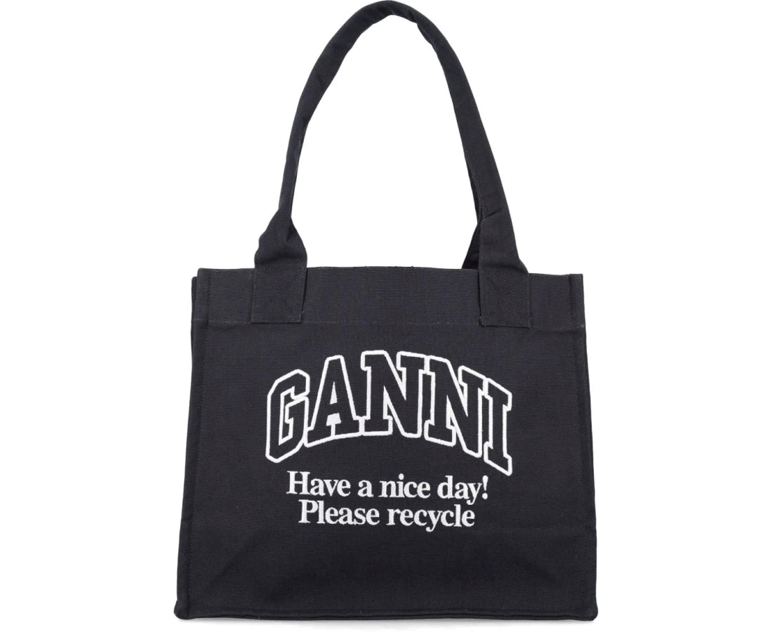 large shopper contrasted logo