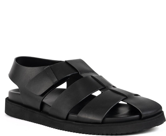 black casual open sandals