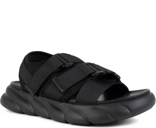 black casual open sandals