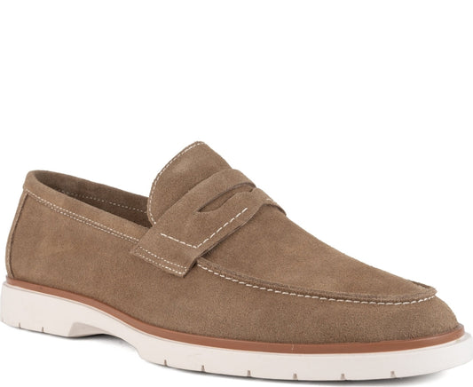 brown casual closed loafers