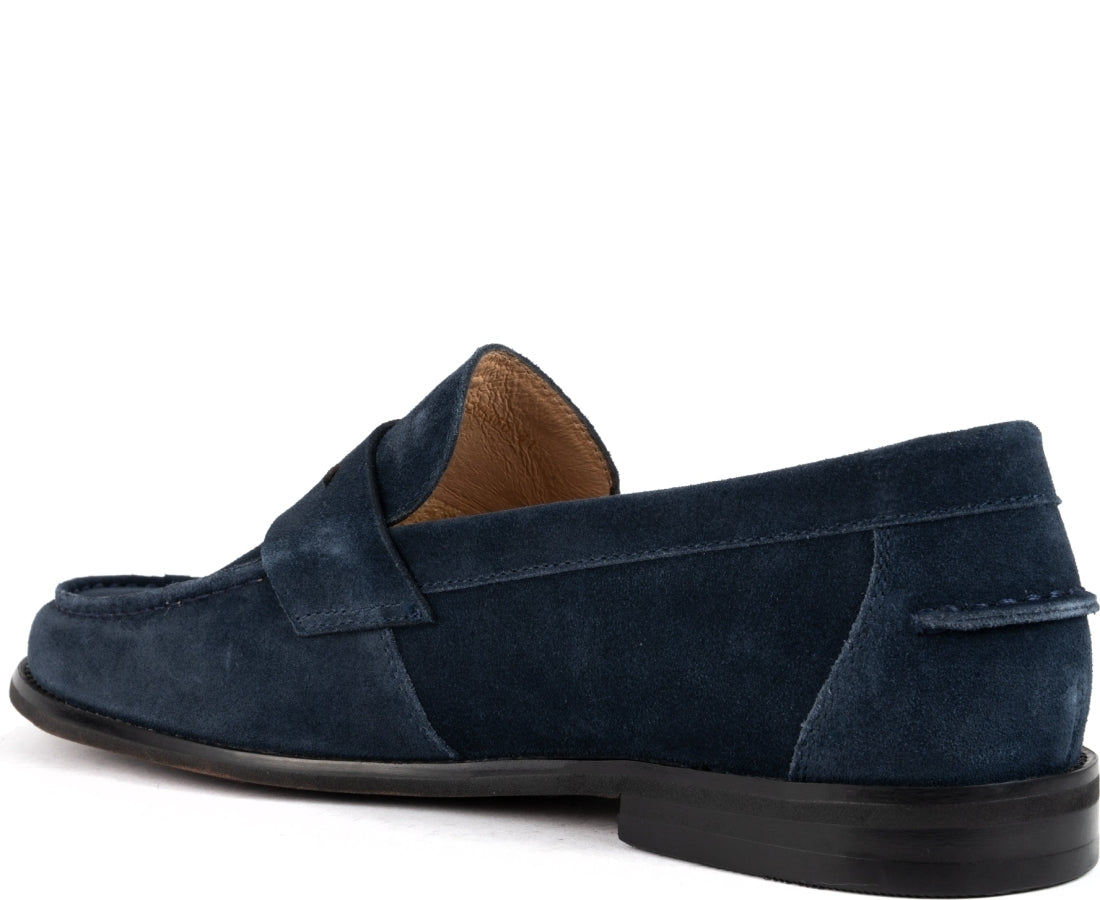 blue casual closed loafers