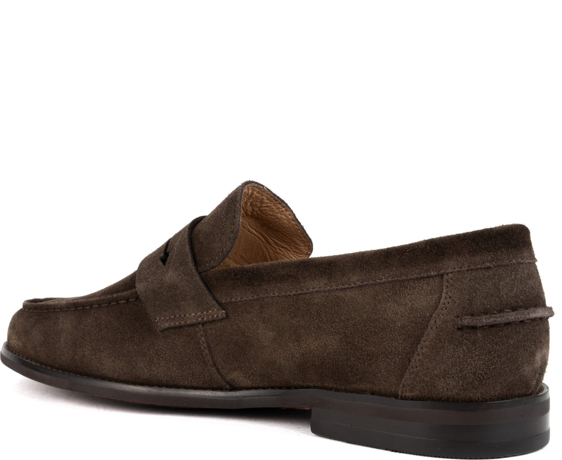 brown casual closed loafers