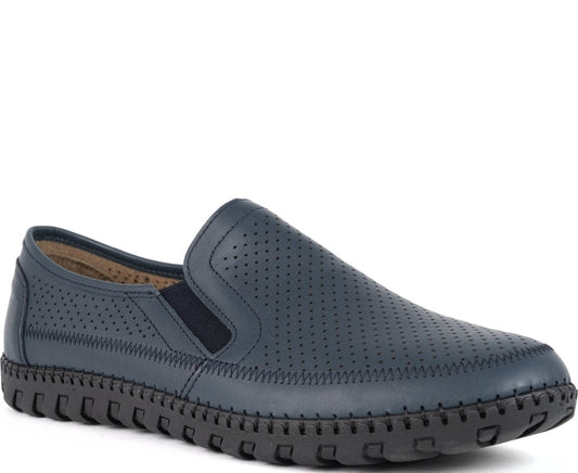 navy casual closed mocasins