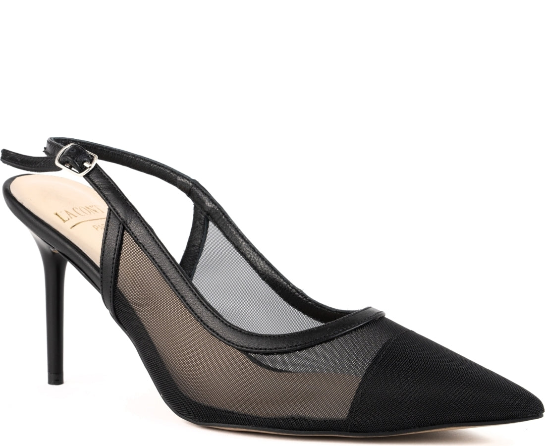 black elegant closed pumps