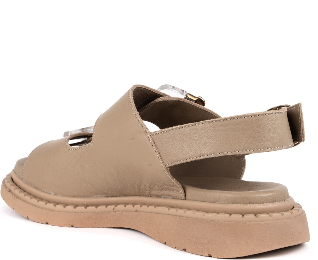beige casual open sandals