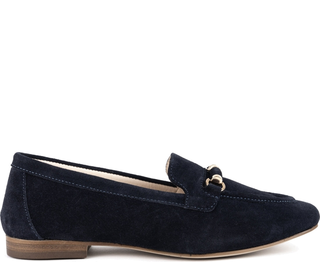 blue classic closed loafers