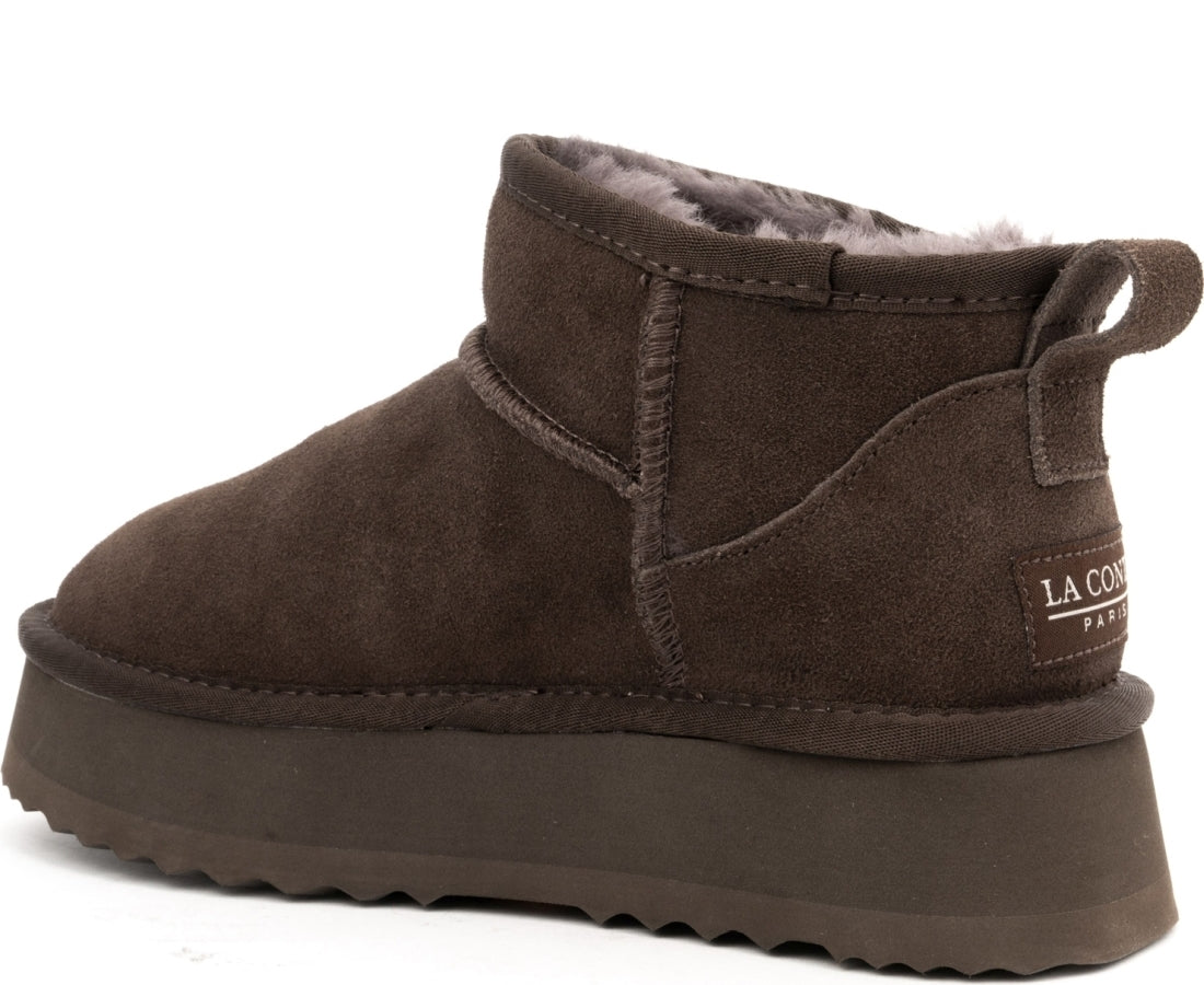 dark brown casual closed warm boots