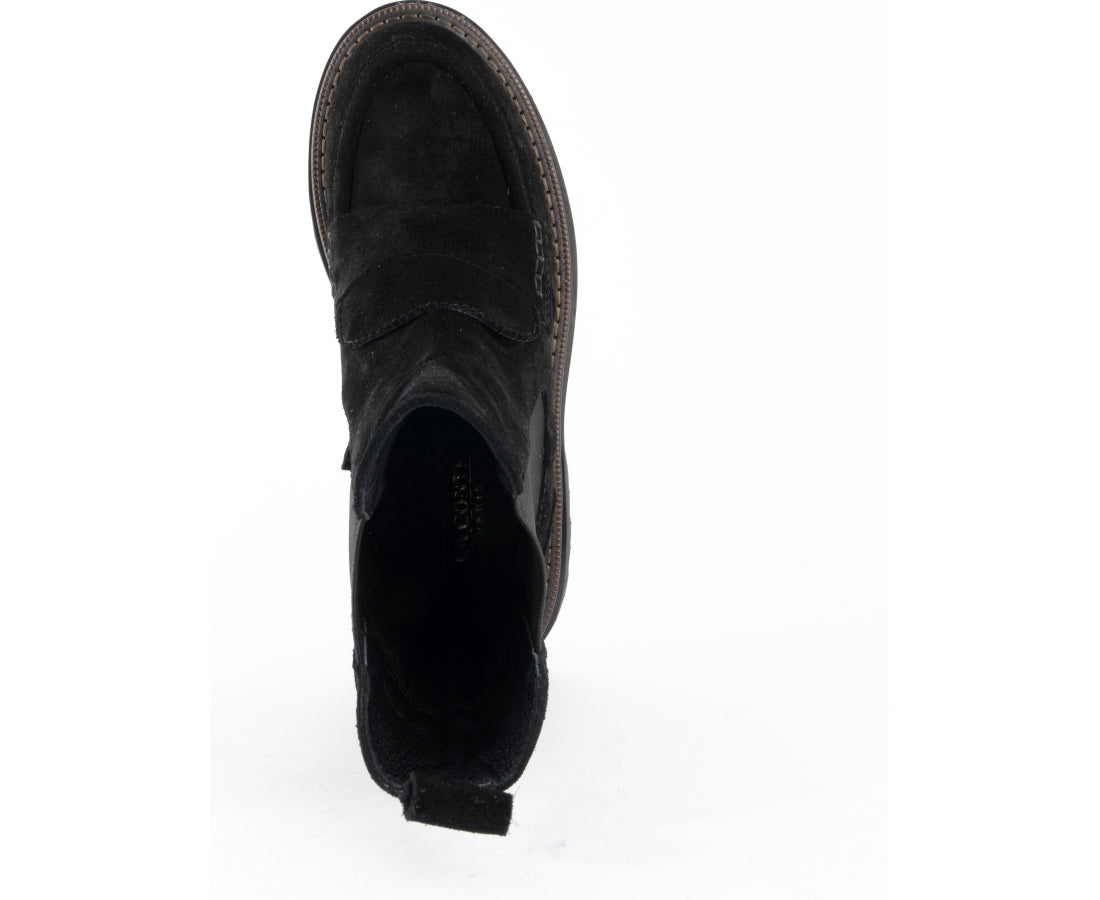 black casual closed booties