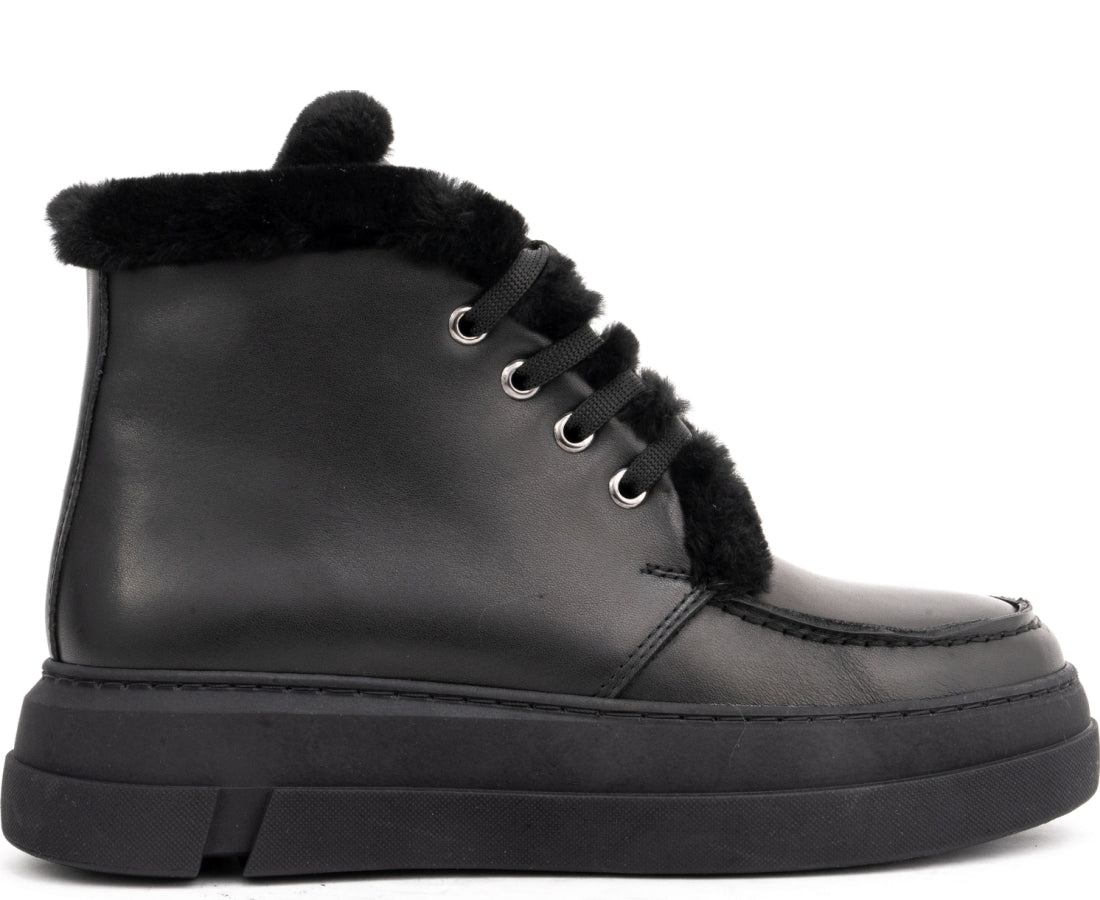 black casual closed booties