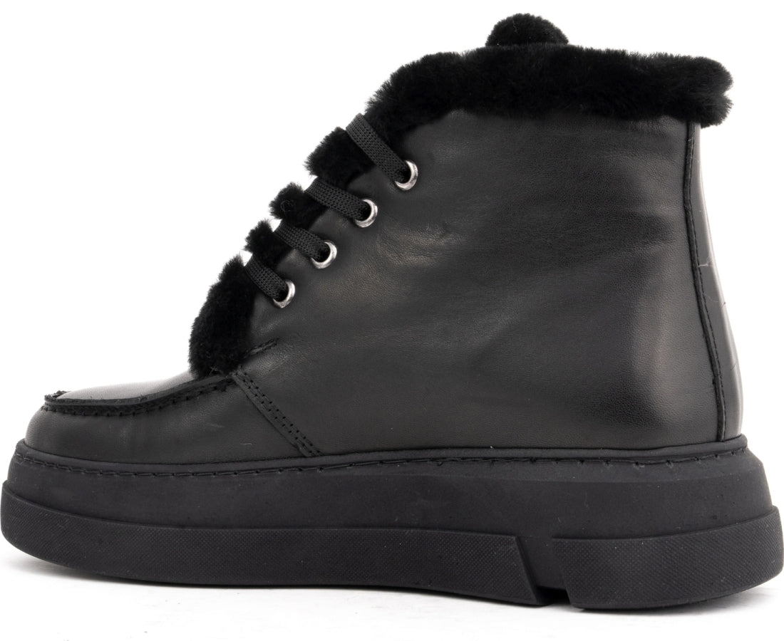 black casual closed booties