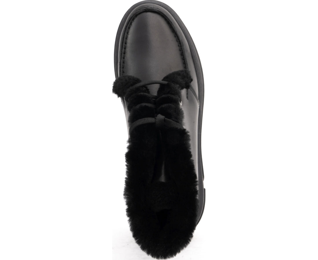 black casual closed booties