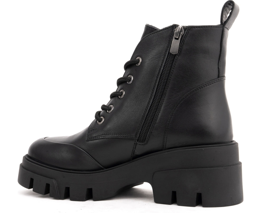 black casual closed booties