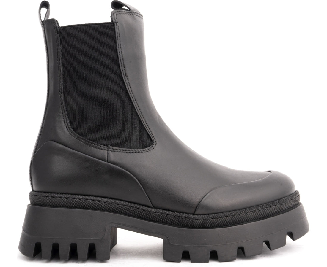 black casual closed booties