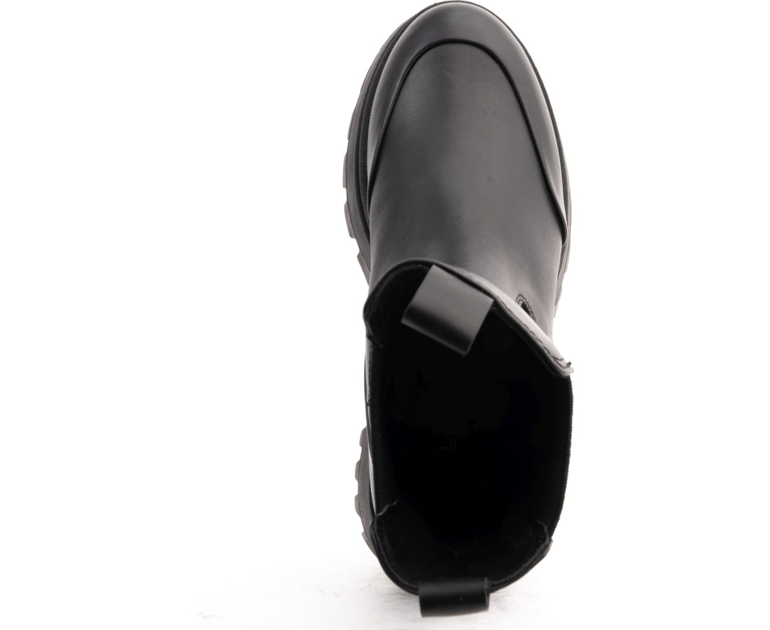 black casual closed booties
