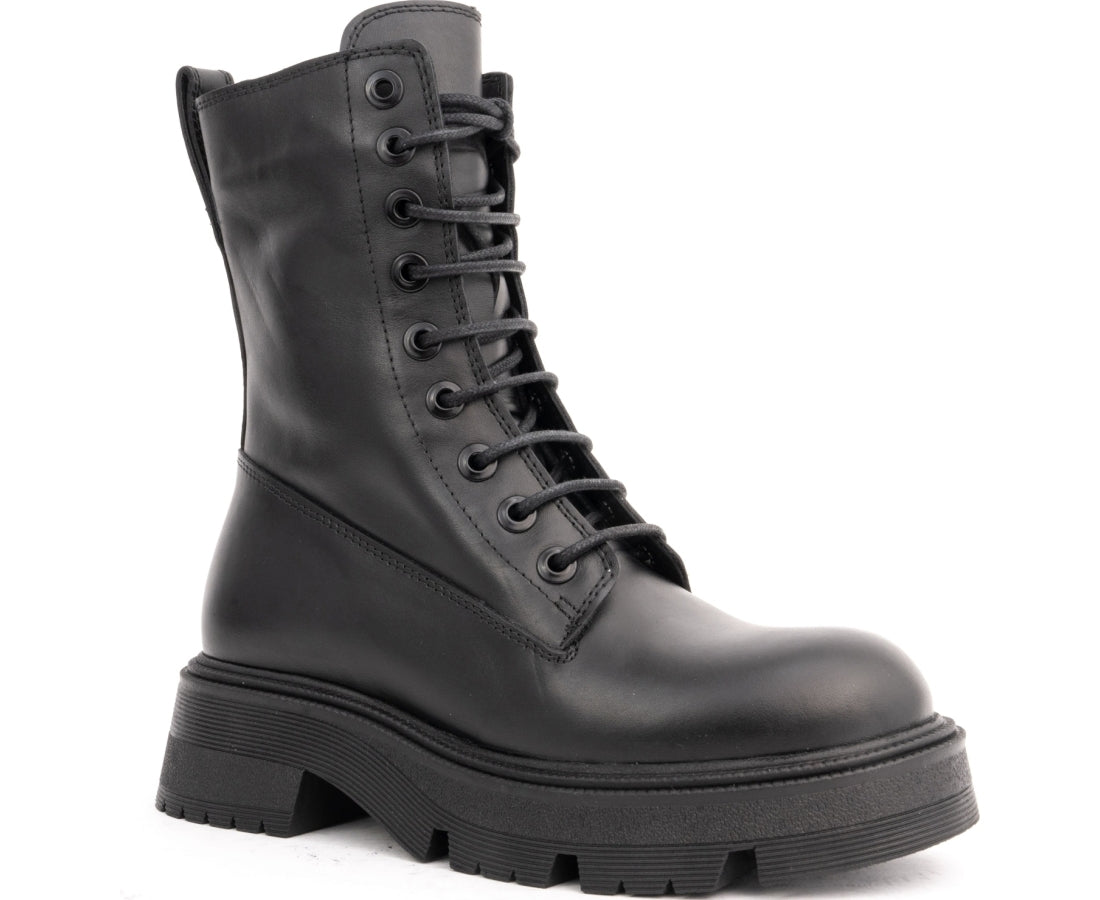 black casual closed booties