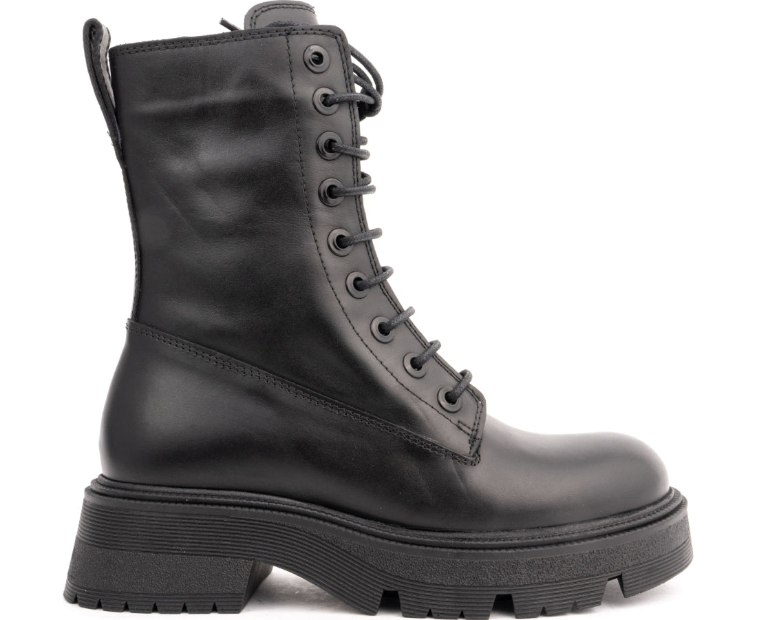 black casual closed booties