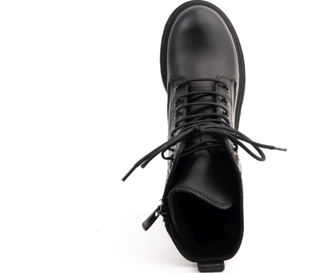 black casual closed booties