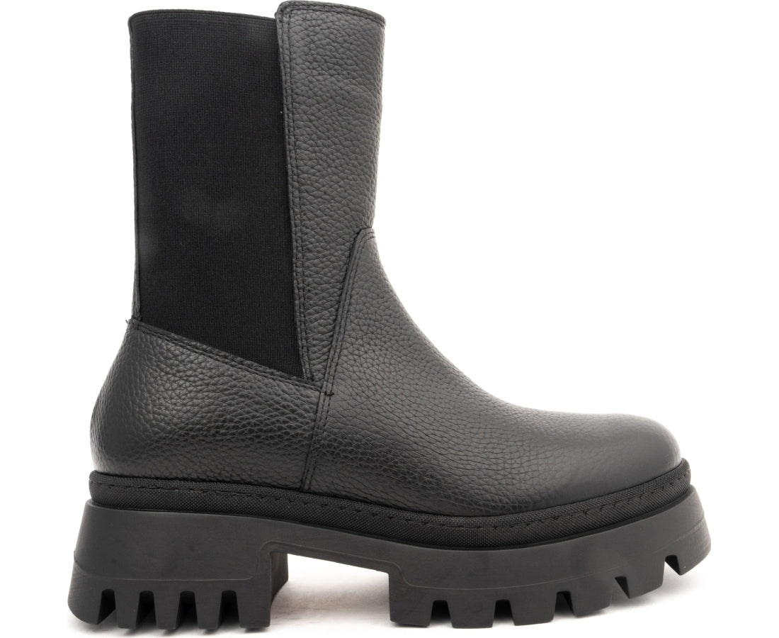 black casual closed booties